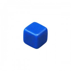 CUBO LISO RESINA AZUL - 10x10x10 mm