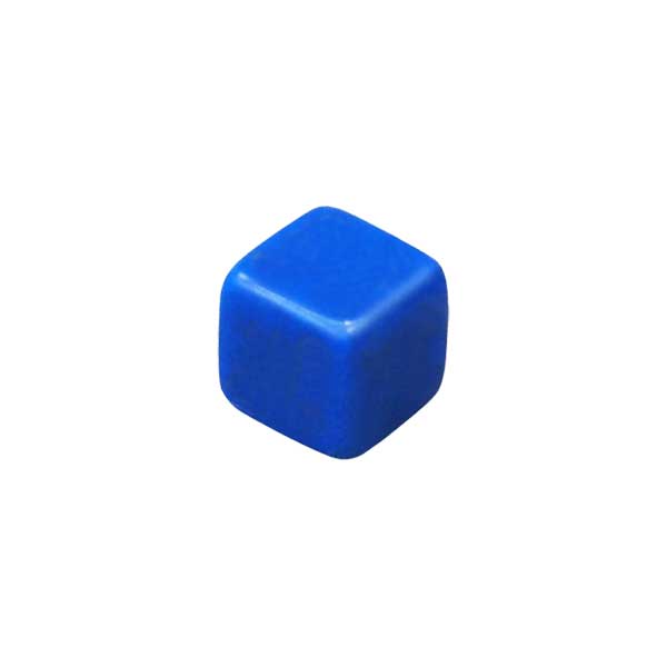 CUBO LISO RESINA AZUL - 10x10x10 mm