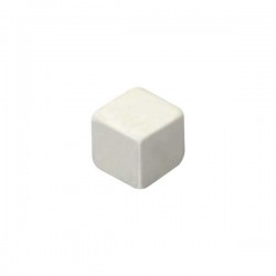 CUBO LISO RESINA BRANCO - 10x10x10 mm