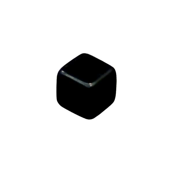 CUBO LISO RESINA PRETO - 10x10x10 mm