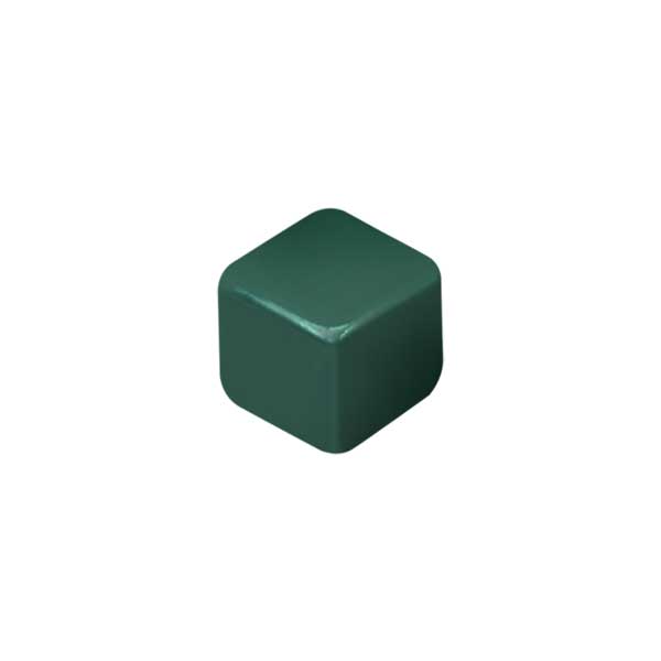 CUBO LISO RESINA VERDE - 10x10x10 mm