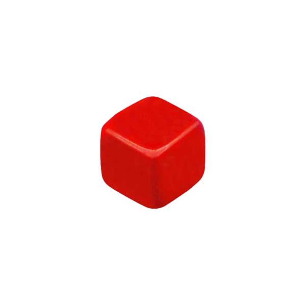 CUBO LISO RESINA VERMELHO - 10x10x10 mm