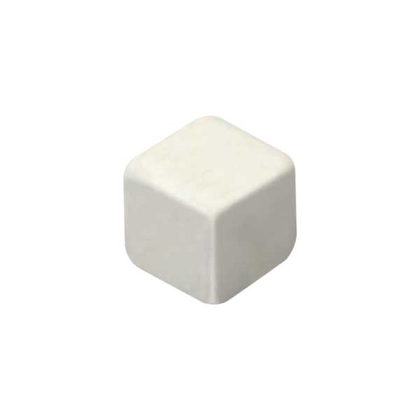 CUBO LISO RESINA BRANCO - 14x14x14 mm