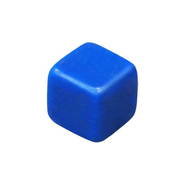 CUBO LISO RESINA AZUL - 16x16x16 mm