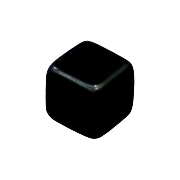 CUBO LISO RESINA PRETO - 16x16x16 mm