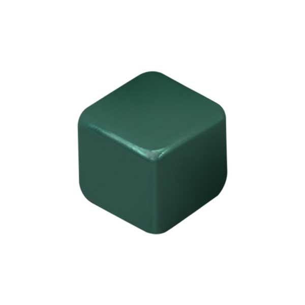 CUBO LISO RESINA VERDE - 16x16x16 mm