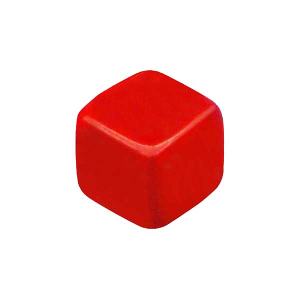 CUBO LISO RESINA VERMELHO - 16x16x16 mm