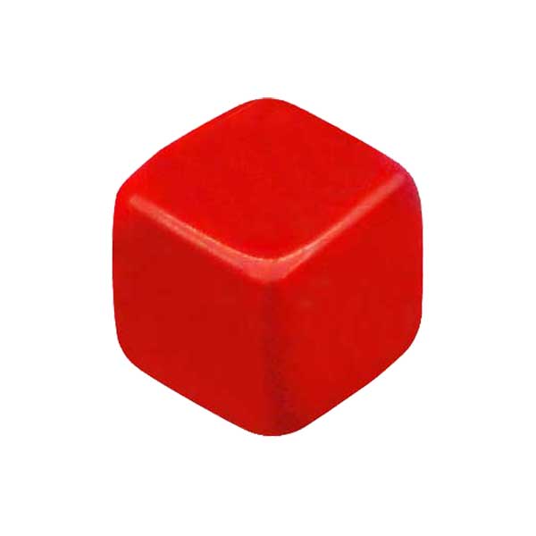 CUBO LISO RESINA VERMELHO - 18x18x18 mm