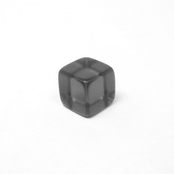 CUBO LISO RESINA TRANSLÚCIDO PRETO- 10x10x10 mm