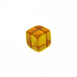 CUBO LISO RESINA TRANSLÚCIDO AMARELO - 10x10x10 mm