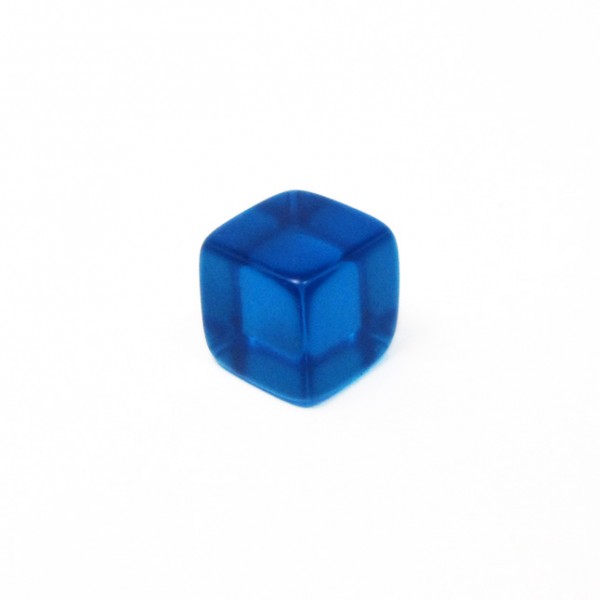 CUBO LISO RESINA TRANSLÚCIDO AZUL - 10x10x10 mm