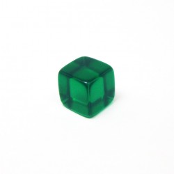 CUBO LISO RESINA TRANSLÚCIDO VERDE - 10x10x10 mm