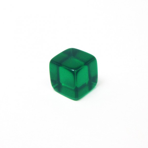 CUBO LISO RESINA TRANSLÚCIDO VERDE - 10x10x10 mm