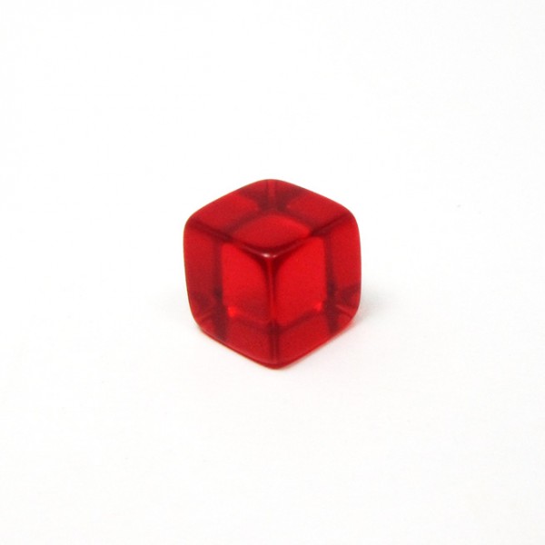 CUBO LISO RESINA TRANSLÚCIDO VERMELHO - 10x10x10 mm