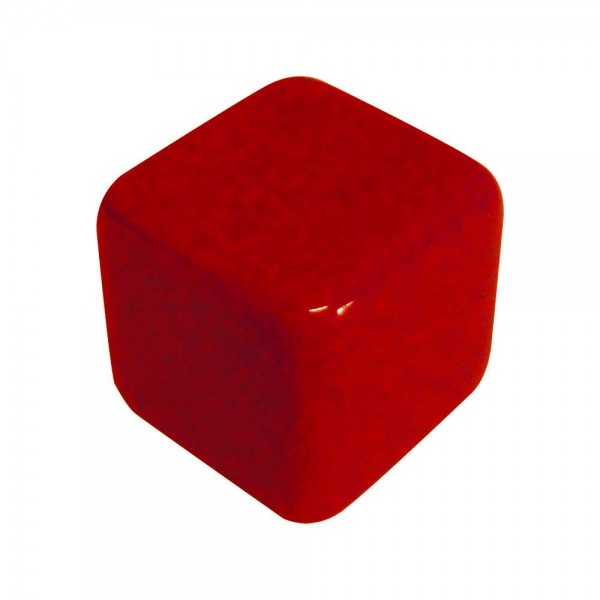 CUBO LISO RESINA VERMELHO - 20x20X20 mm