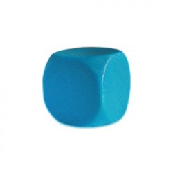 DADO / CUBO LISO PLÁSTICO FECHADO AZUL - 16x16x16 mm