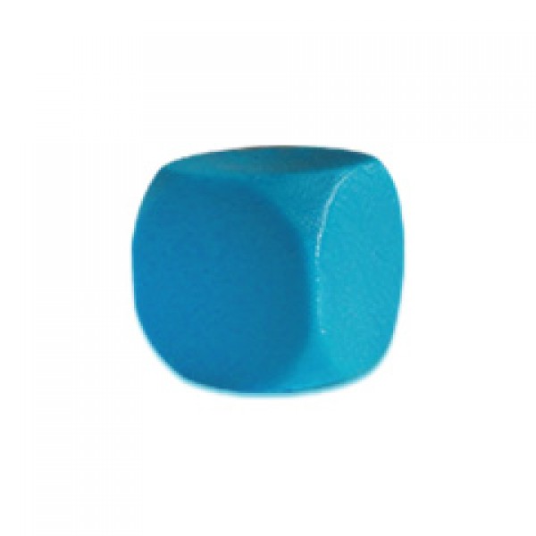 DADO / CUBO LISO PLÁSTICO FECHADO AZUL - 16x16x16 mm