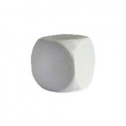 DADO / CUBO LISO PLÁSTICO FECHADO BRANCO - 16x16x16 mm