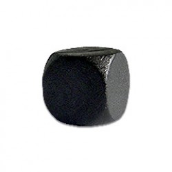 DADO / CUBO LISO PLÁSTICO FECHADO PRETO - 16x16x16 mm