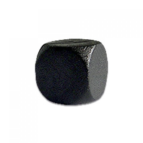 DADO / CUBO LISO PLÁSTICO FECHADO PRETO - 16x16x16 mm