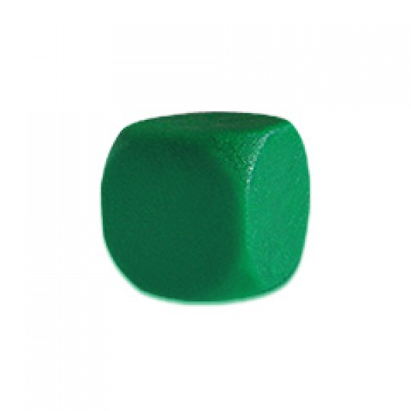 DADO / CUBO LISO PLÁSTICO FECHADO VERDE - 16x16x16 mm