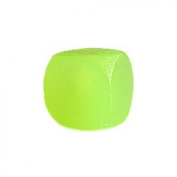 DADO / CUBO LISO PLÁSTICO TRANSLÚCIDO VERDE CLARO - 16x16x16 mm