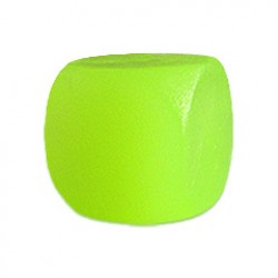 DADO / CUBO LISO PLÁSTICO TRANSLÚCIDO VERDE CLARO - 20x20x20 mm