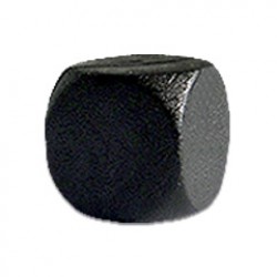 DADO / CUBO LISO PLÁSTICO FECHADO PRETO - 20x20x20 mm