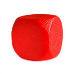 DADO / CUBO LISO PLÁSTICO FECHADO VERMELHO - 20x20x20 mm