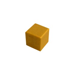 CUBO LISO MADEIRA METALIZADO DOURADO - 9x9x9 mm