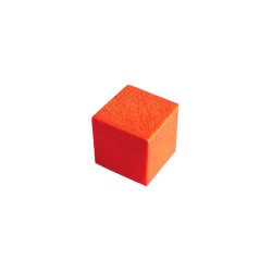 CUBO LISO MADEIRA LARANJA - 9x9x9 mm