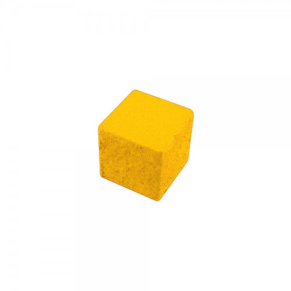 CUBO LISO MADEIRA AMARELO - 9x9x9 mm