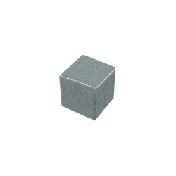 CUBO LISO MADEIRA METALIZADO PRATA - 9x9x9 mm