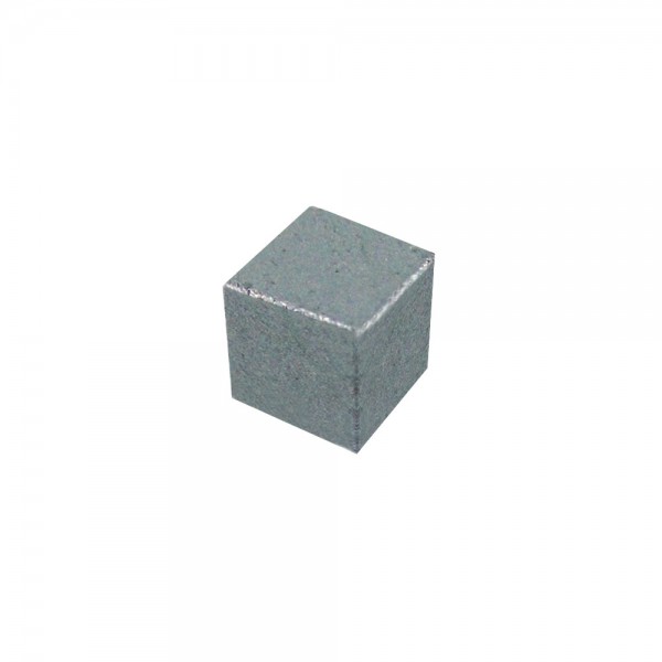 CUBO LISO MADEIRA METALIZADO PRATA - 9x9x9 mm