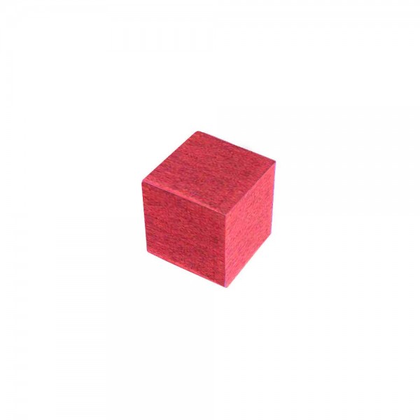 CUBO LISO MADEIRA ROSA - 9x9x9 mm