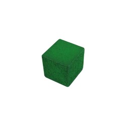 CUBO LISO MADEIRA VERDE ESCURO - 9x9x9 mm
