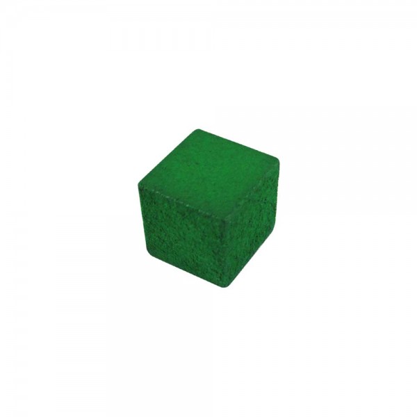 CUBO LISO MADEIRA VERDE ESCURO - 9x9x9 mm