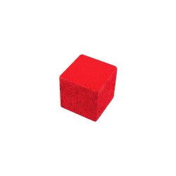 CUBO LISO MADEIRA VERMELHO - 9x9x9 mm