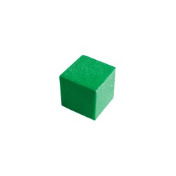 CUBO LISO MADEIRA VERDE CLARO - 9x9x9 mm