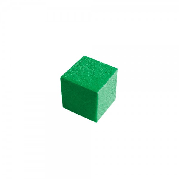 CUBO LISO MADEIRA VERDE CLARO - 9x9x9 mm