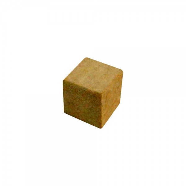 CUBO LISO MADEIRA CRU - 9x9x9 mm