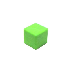 CUBO LISO PLÁSTICO FECHADO VERDE LIMÃO - 10x10x10 mm