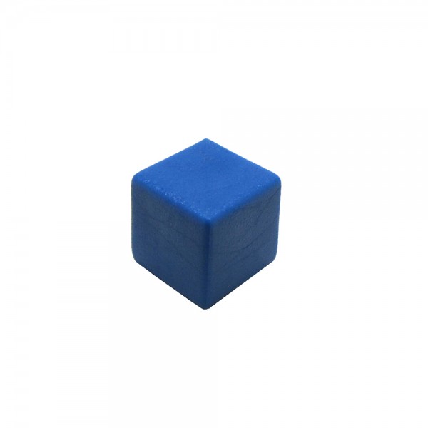 CUBO LISO PLÁSTICO FECHADO AZUL - 10x10x10 mm