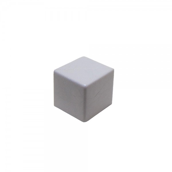 CUBO LISO PLÁSTICO FECHADO BRANCO - 10x10x10 mm