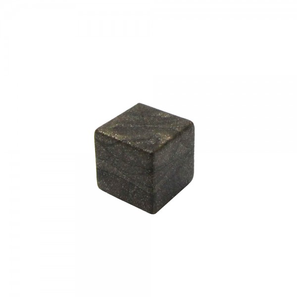 CUBO LISO PLÁSTICO FECHADO MÁRMORE BRONZE - 10x10x10 mm