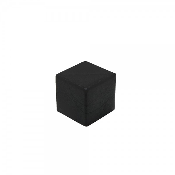 CUBO LISO PLÁSTICO FECHADO PRETO - 10x10x10 mm