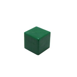 CUBO LISO PLÁSTICO FECHADO VERDE - 10x10x10 mm
