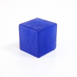 CUBO LISO PLÁSTICO TRANSLÚCIDO AZUL - 10x10x10 mm