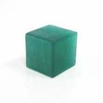 CUBO LISO PLÁSTICO TRANSLÚCIDO VERDE - 10x10x10 mm