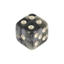DADO 6 LADOS PRETO FUMÊ TRANSLÚCIDO - 16x16x16 mm